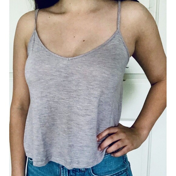 Madewell Anthem Crop Cami Layering Tank Top Heather Lavender Size XS NWT!! - Picture 1 of 5